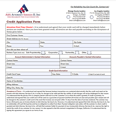 Credit Application Form (2020)